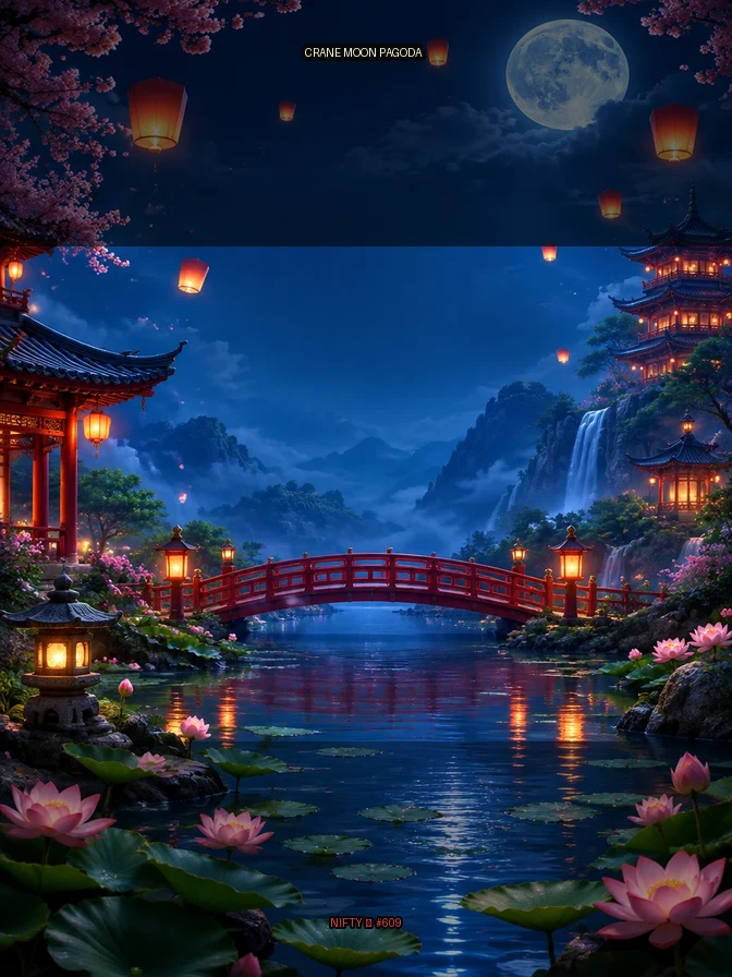 CRANE MOON PAGODA